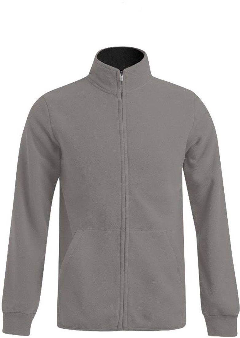 Fleece light grey/black Jacke Promodoro -E7971- Double Fleecejacke Herren