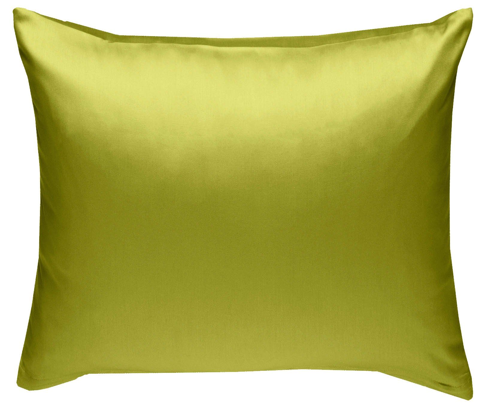 BETTWAESCHE-MIT-STIL Kissenbezug Mako Satin Kissenbezug uni einfarbig, (1 Stück)