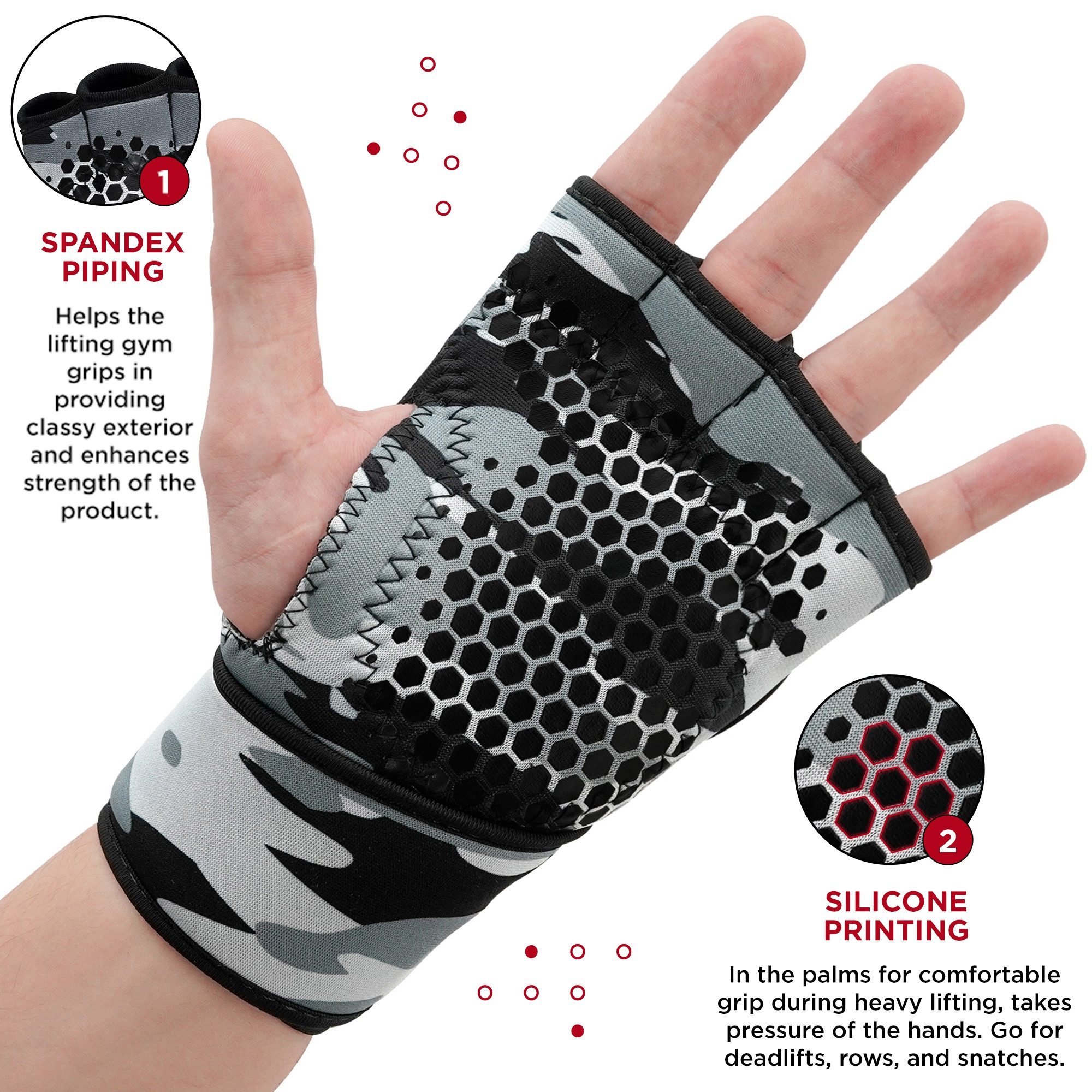 RDX Sports Trainingshandschuhe RDX X3 Gewichtheber Griffe günstig online kaufen
