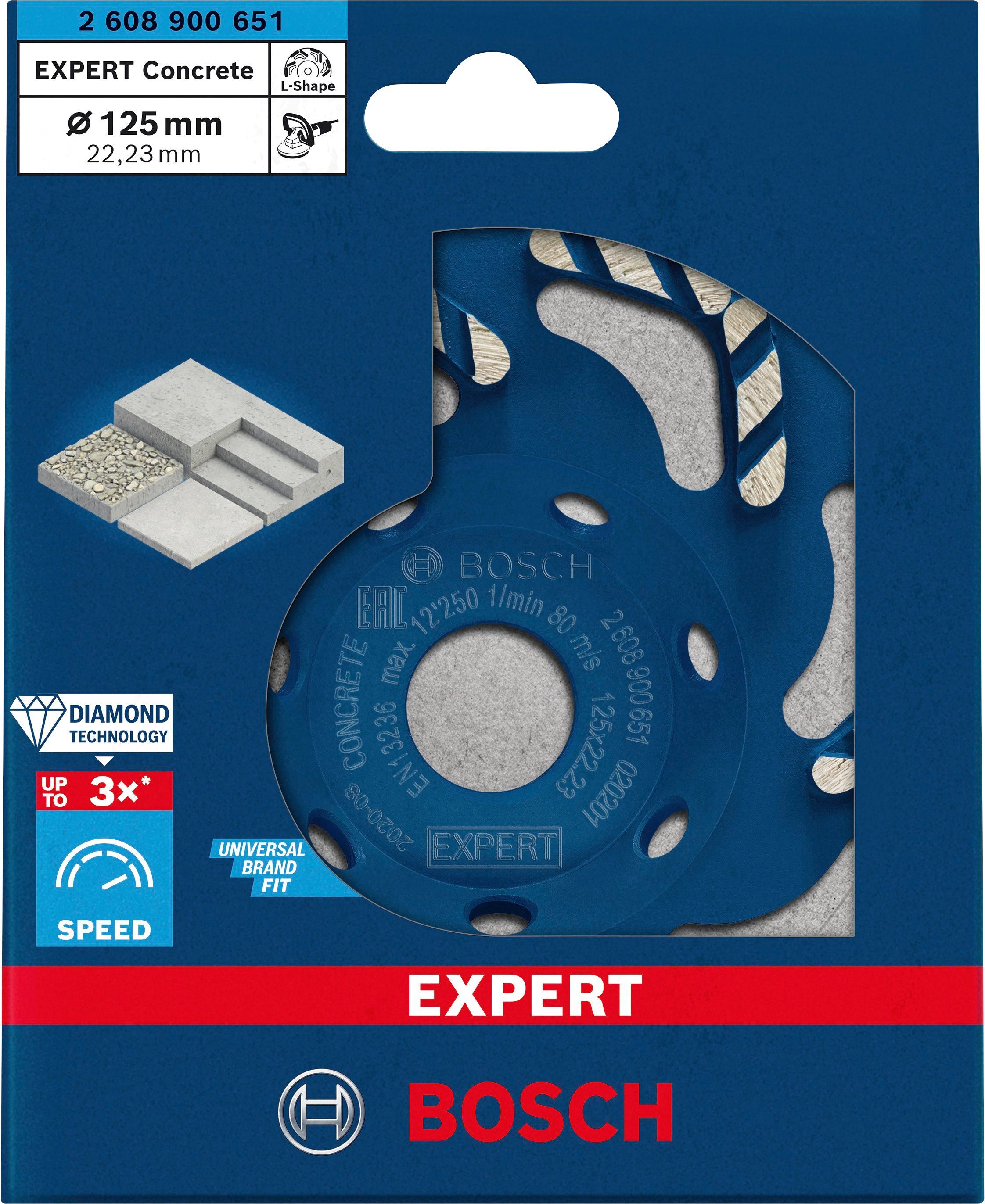 Diamanttopfscheibe, ø mm 1-St., 125 Concrete EXPERT Professional Fächerschleifer 22,23 4,5 x Bosch mm,