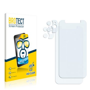 BROTECT Schutzfolie für Apple iPhone 12 mini (Display+Kamera), Displayschutzfolie, 2 Stück, Folie klar