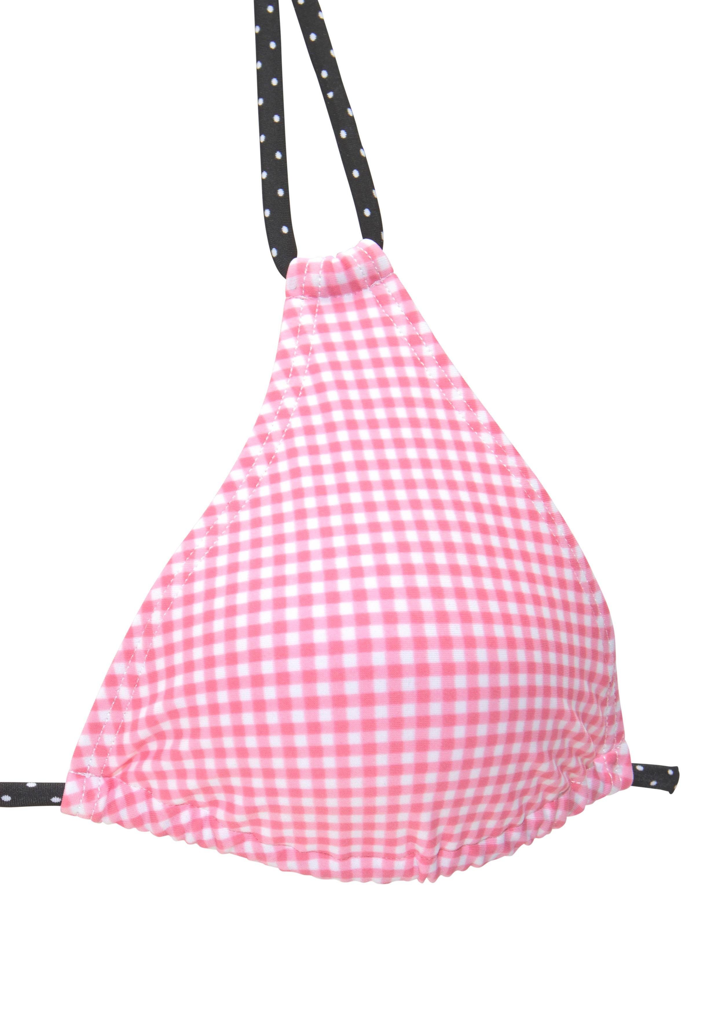 Buffalo Triangel-Bikini-Top Florida, mit kleinen Karos und Punkten, mit Doppelträgern