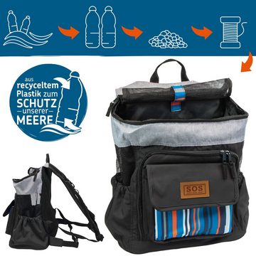 TRIXIE Tiertransporttasche SOS Trage-Rucksack für Hunde- Nachhaltig bis 10,00 kg, aus Recyceltem Plastik (RPET) als Beitrag zur Reinhaltung unserer Meere