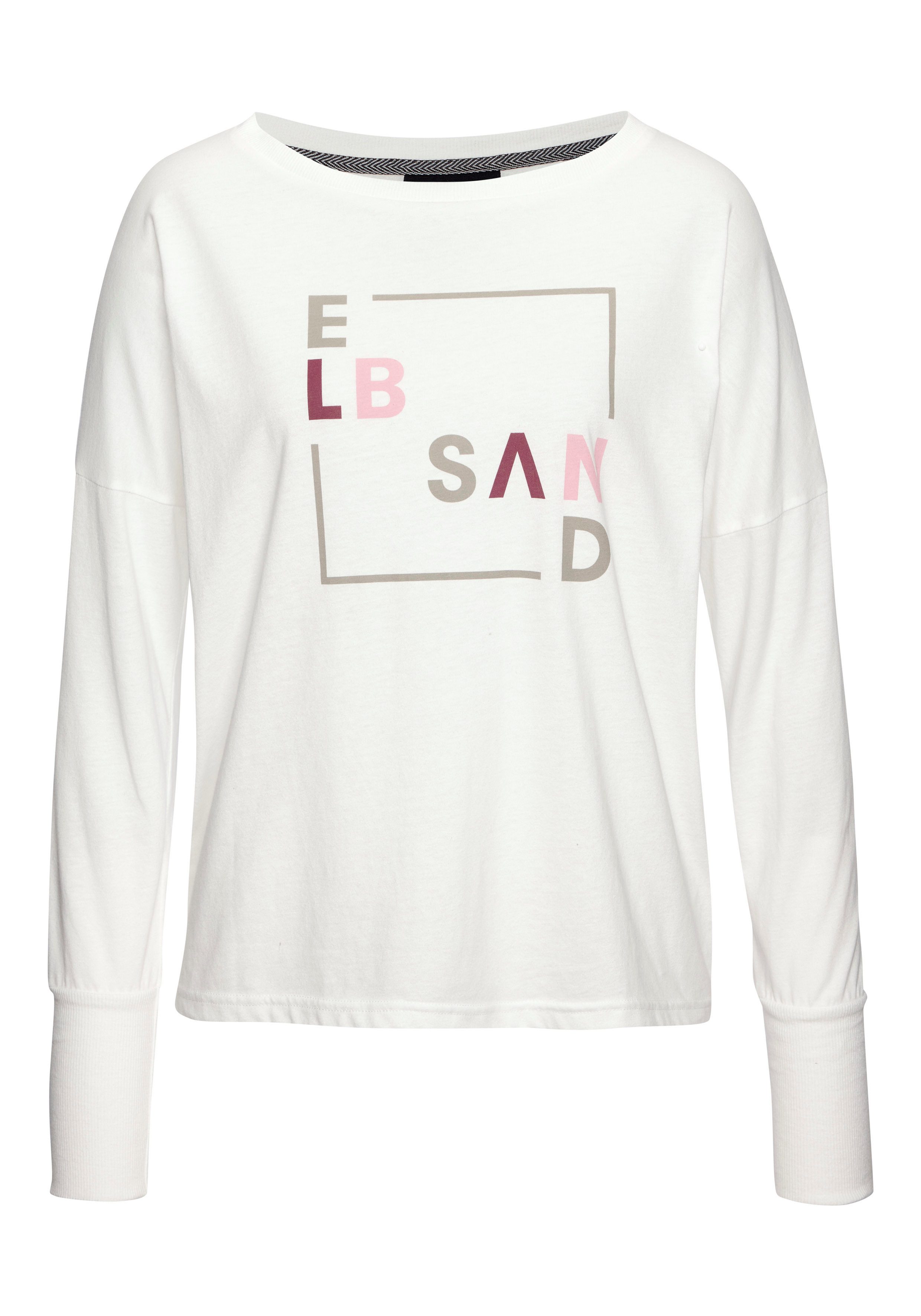 Elbsand Langarmshirt mit Frontdruck, Longsleeve, lockerer günstig online kaufen
