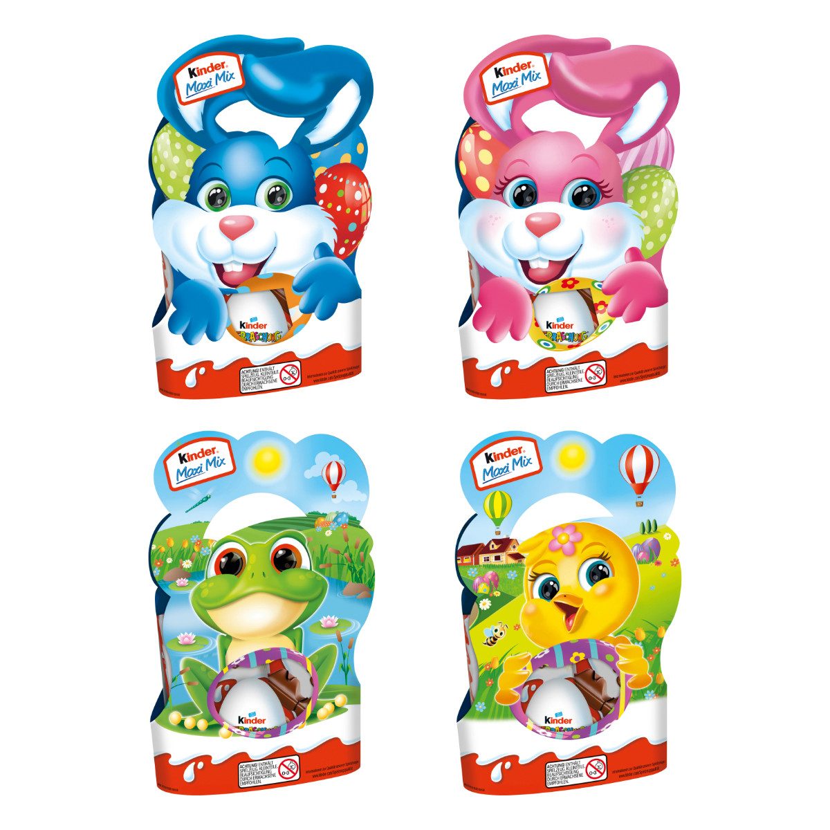 kinder Schokolade, kinder Maxi Mix für Ostern mit 5 verschiedene Leckereien 157g