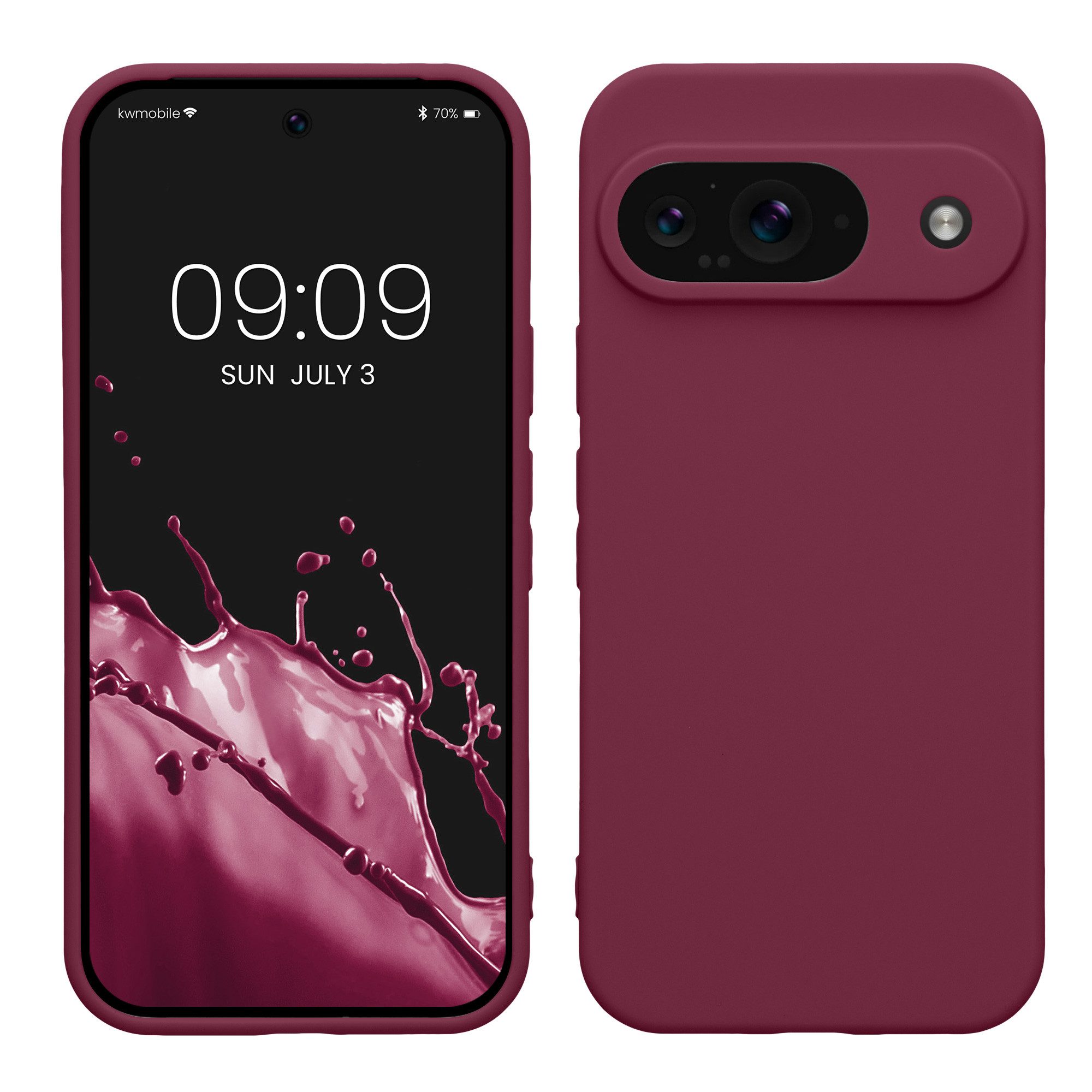 kwmobile Handyhülle Handyhülle für Google Pixel 9 Hülle, Weiches Handy Silikon Case - Schutzhülle Cover