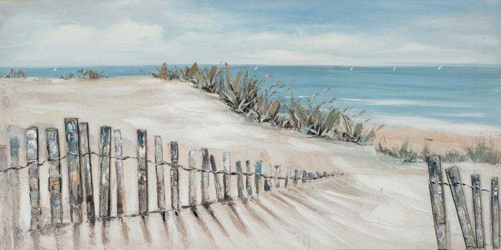 ArtUniverse Gemälde Spaziergang zum Strand 70 x 140 cm, Naturmotiv