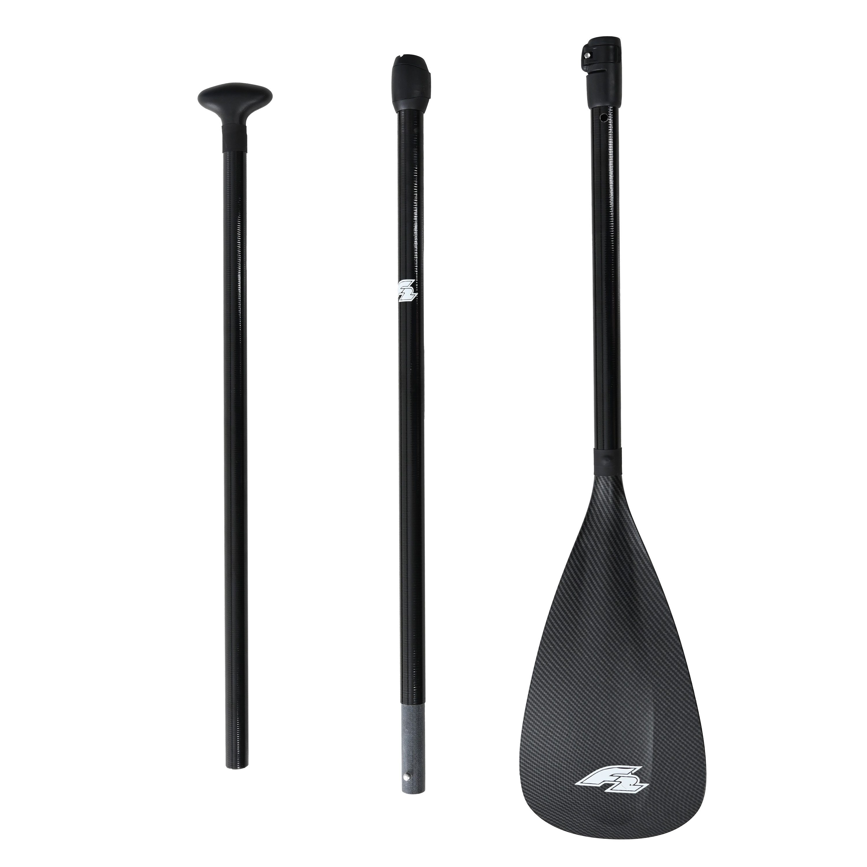 F2 F2 SUP Carbon Paddel Touring 3-teilig 170-217cm Schwarz SUP-Paddel