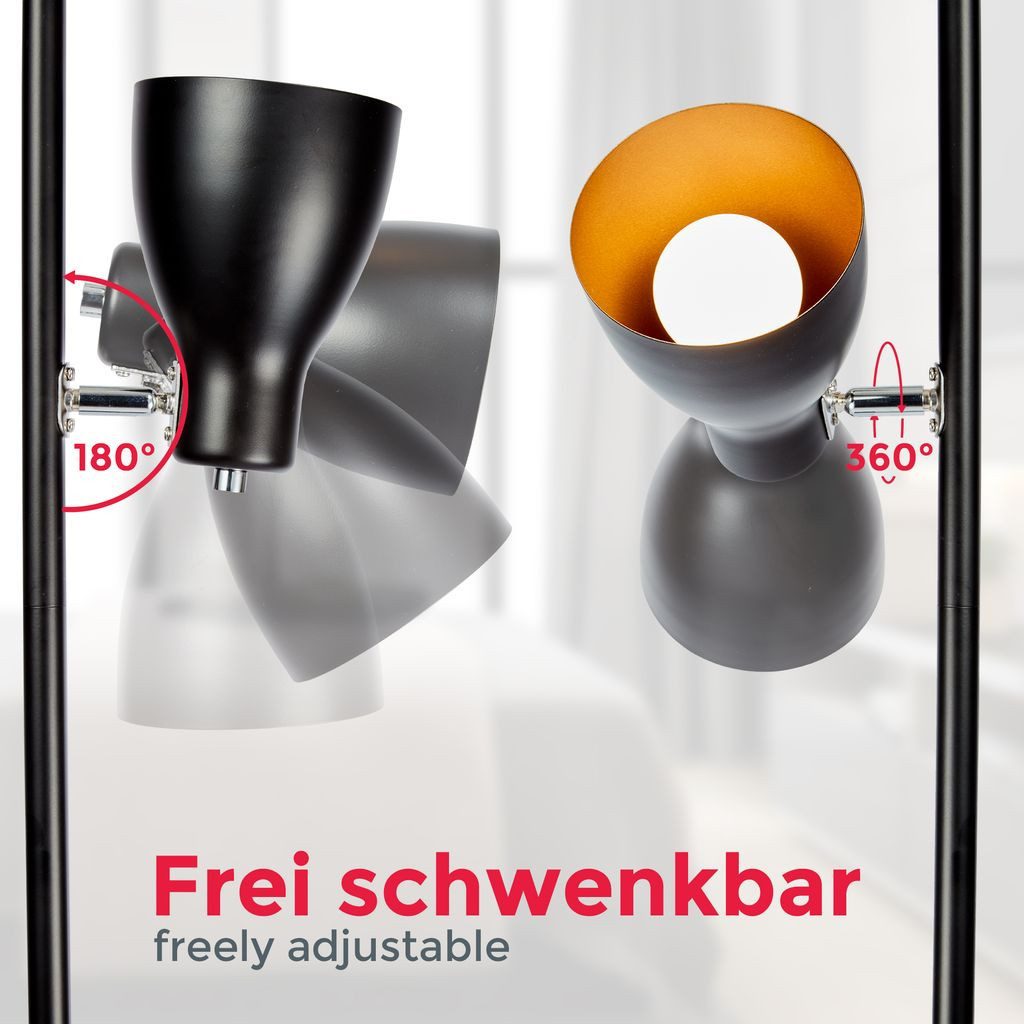 B.K.Licht Stehlampe BKL1199, ohne Leuchtmittel