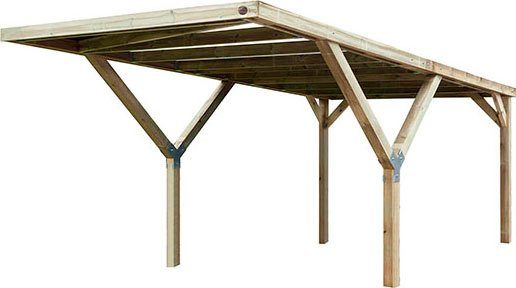 weka Einzelcarport, BxT: 306x606 cm, 241 cm Einfahrtshöhe, mit PVC-Dach