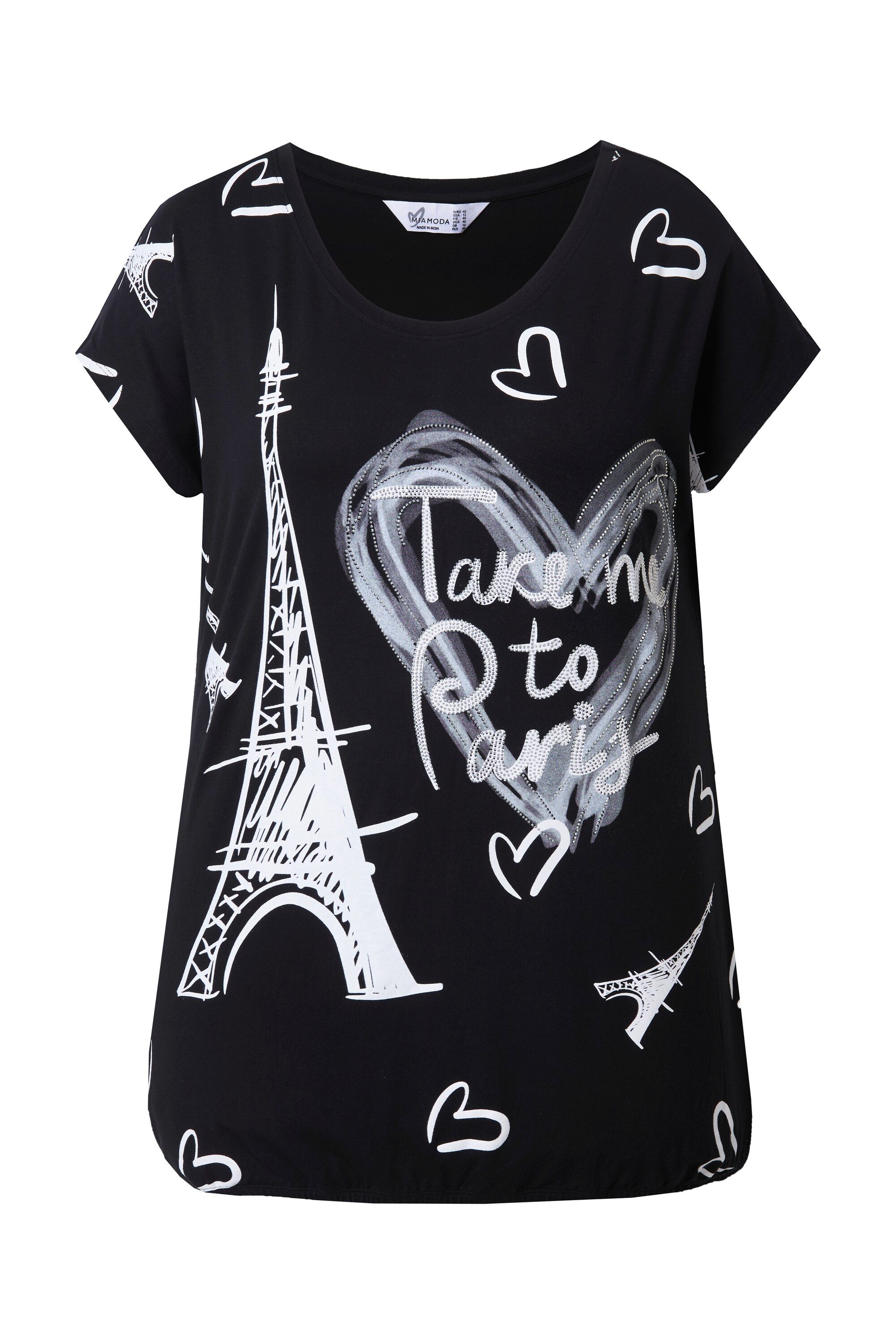 MIAMODA T-Shirt T-Shirt Komfort Fit Paris/Herz-Druck günstig online kaufen