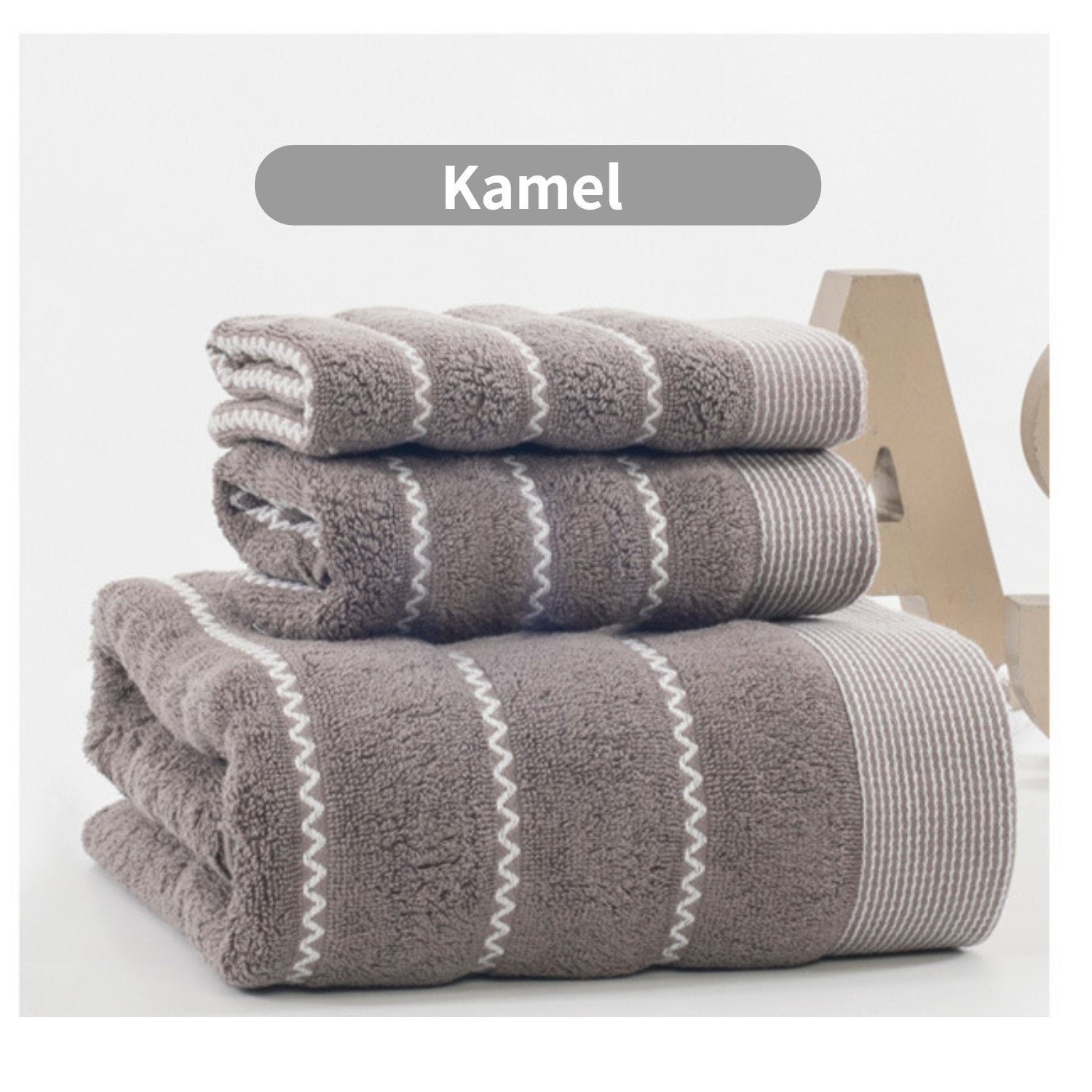 BYSURE Handtuch Set, Baumwolle (3-St), Badetuch günstig online kaufen