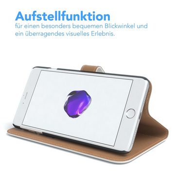 EAZY CASE Handyhülle Bookstyle Farbig für iPhone 8 Plus / iPhone 7 Plus, Schutzhülle mit Standfunktion Kartenfach Handytasche aufklappbar Etui