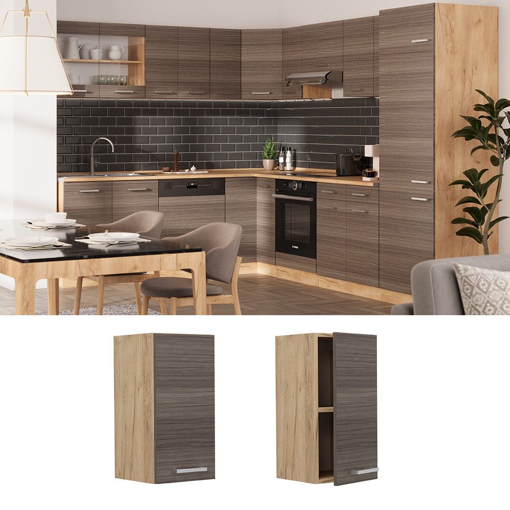 Vicco Hängeschrank R-Line, Edelgrau/Goldkraft Eiche, 30 günstig online kaufen