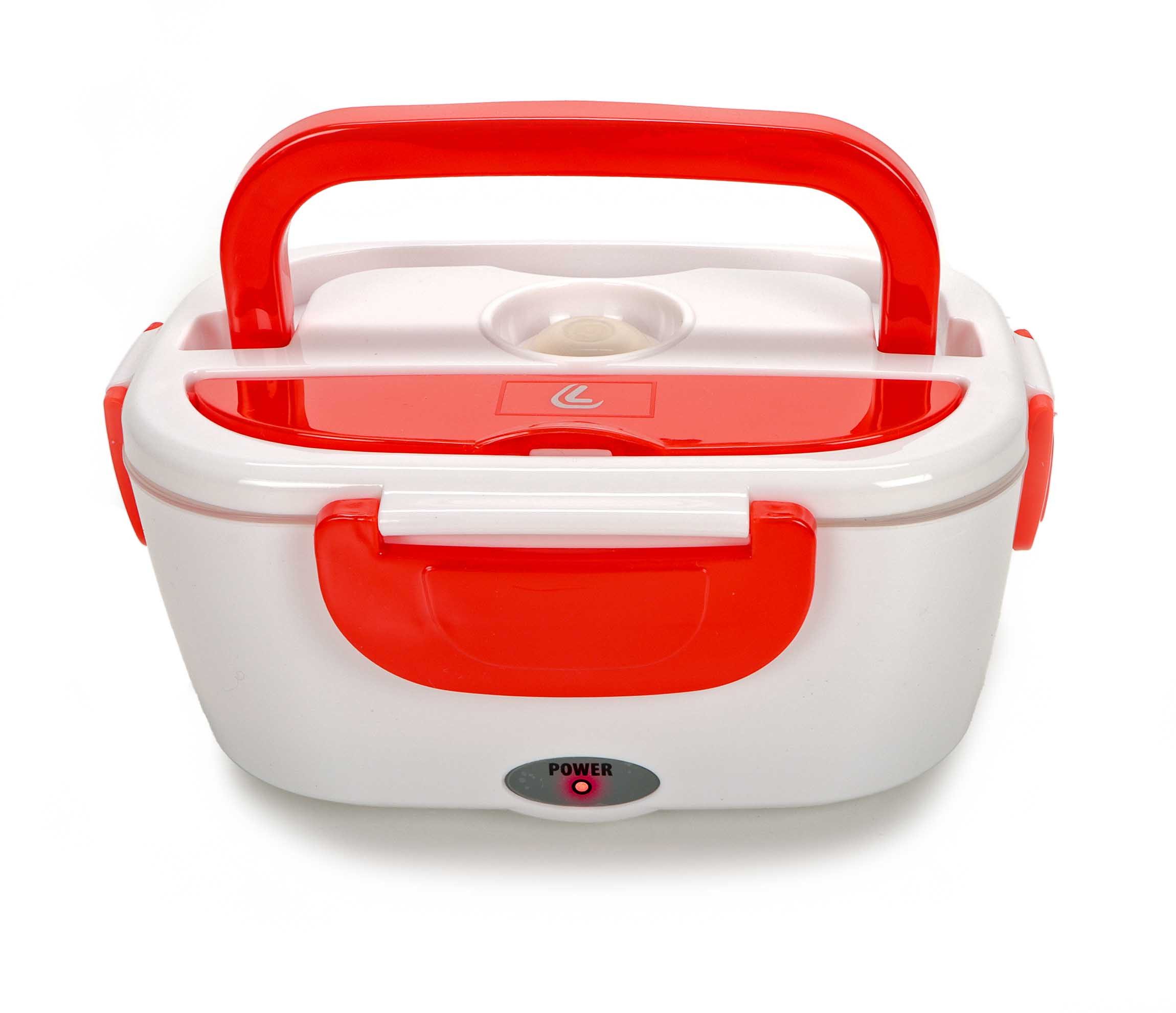 LAMPA Elektrische Lunchbox elektrischer Speisenwärmer für unterwegs, (herausnehmbare Schale mit 2 Fächern), elektrische Lunchbox für KFZ LKW 12/24V