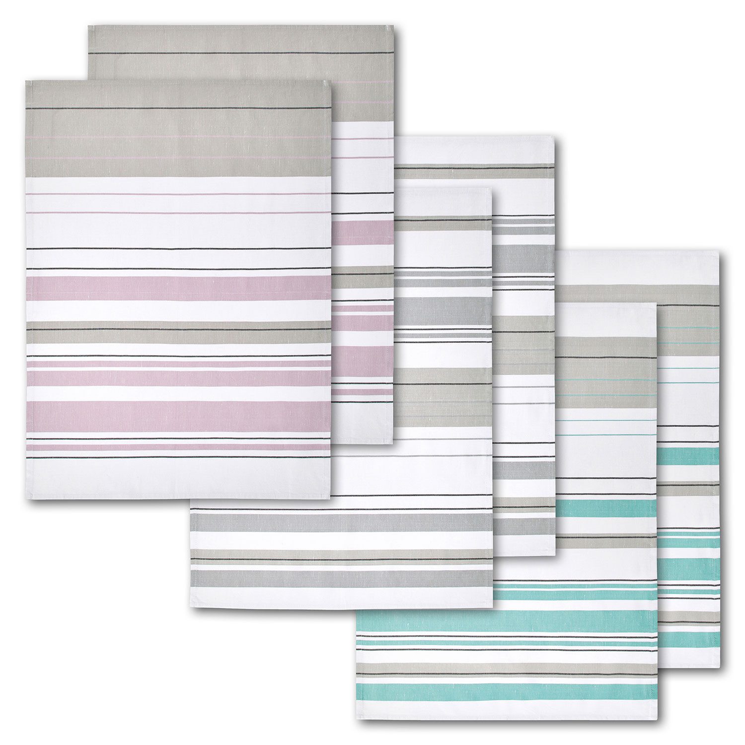 Dyckhoff Geschirrtuch Streifenvielfalt, (Packung, 6-tlg., 2x 3er Set (50 x günstig online kaufen