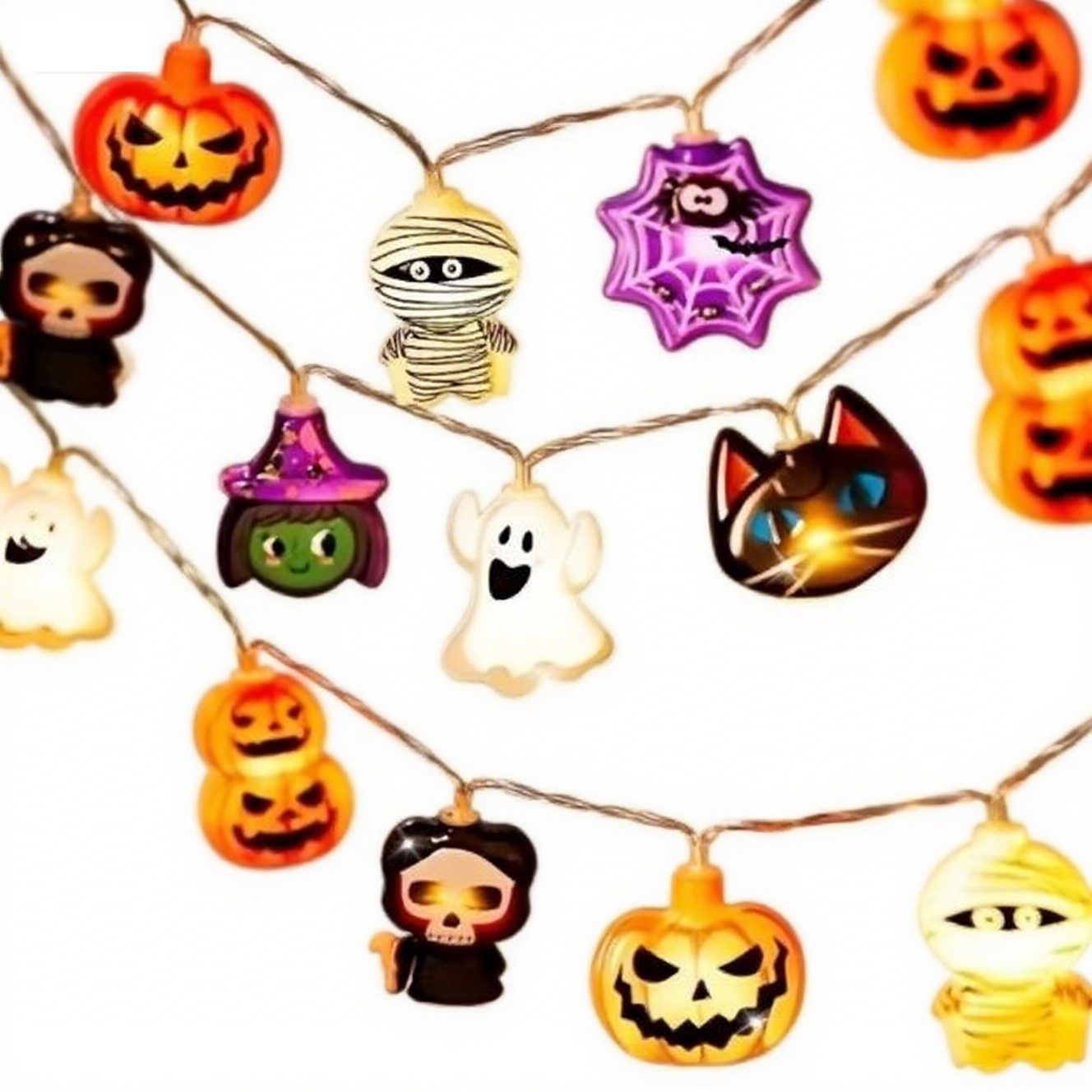 Coonoor LED-Lichterkette Halloween Lichterkette 3 m 20 LED Lichter Dekoration