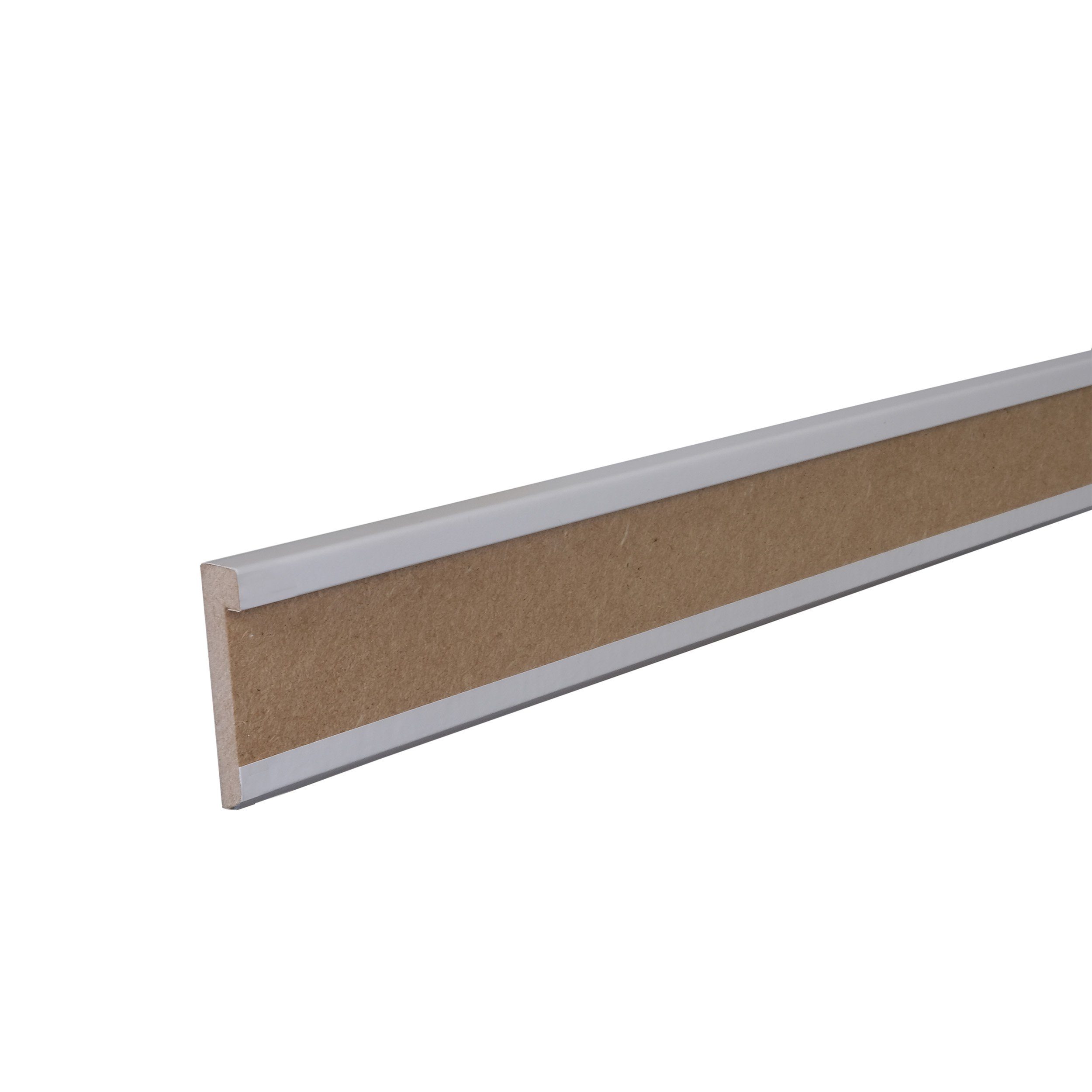 Kosche Sockelleiste MDF Foliert, 13 x 58 x 2500 mm, Weiß, Fußleiste