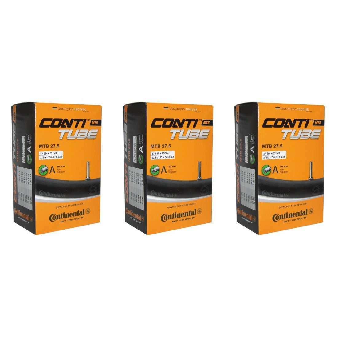 40mm Conti 27.5x1.75/2.40 x 27.5 3 Schlauch CONTINENTAL AV Continental MTB Fahrradschlauch