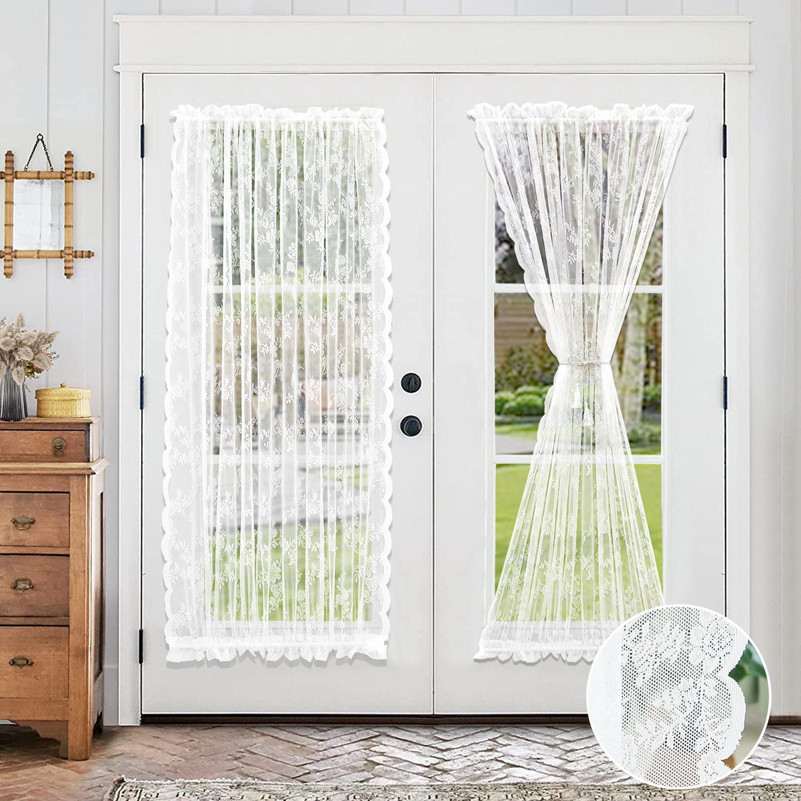 Sunicol Türvorhang Scheibengardine, Französische, Transparent, Fenster günstig online kaufen