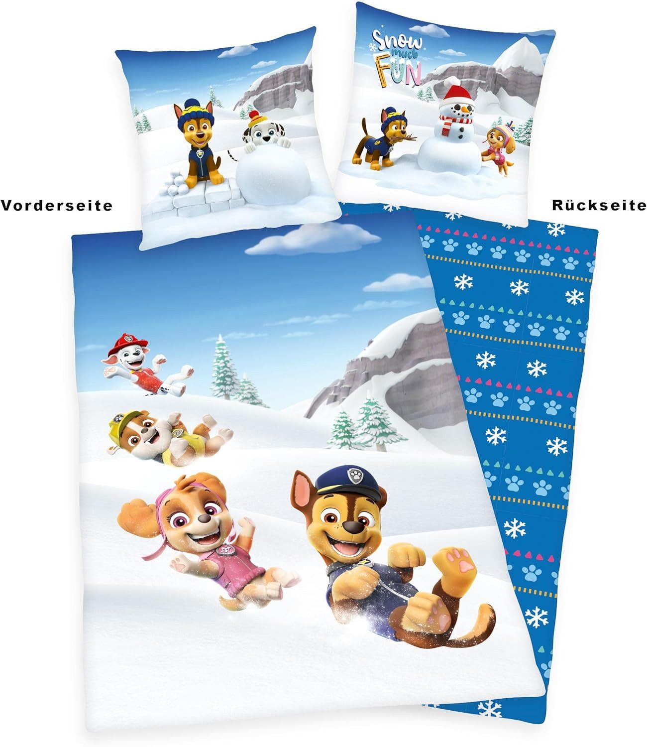 Herding Bettwäsche PAW Patrol - Kuschelige Flanell-Bettwäsche, 135x200 & 80 günstig online kaufen