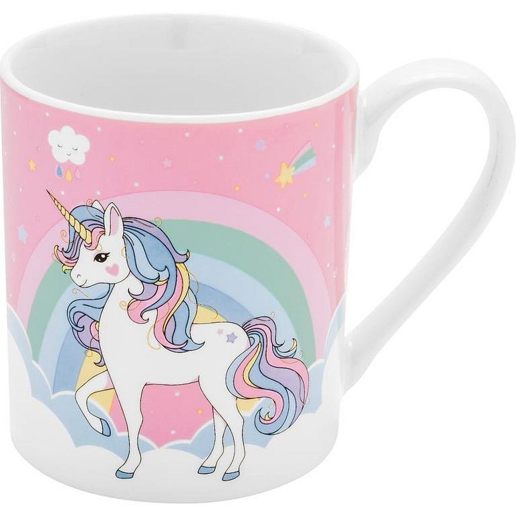 Sheepworld Tasse Kinder Tasse Becher Milch Kakaotasse 20cl Geschenk Sheepworld EINHORN, Material: Porzellan