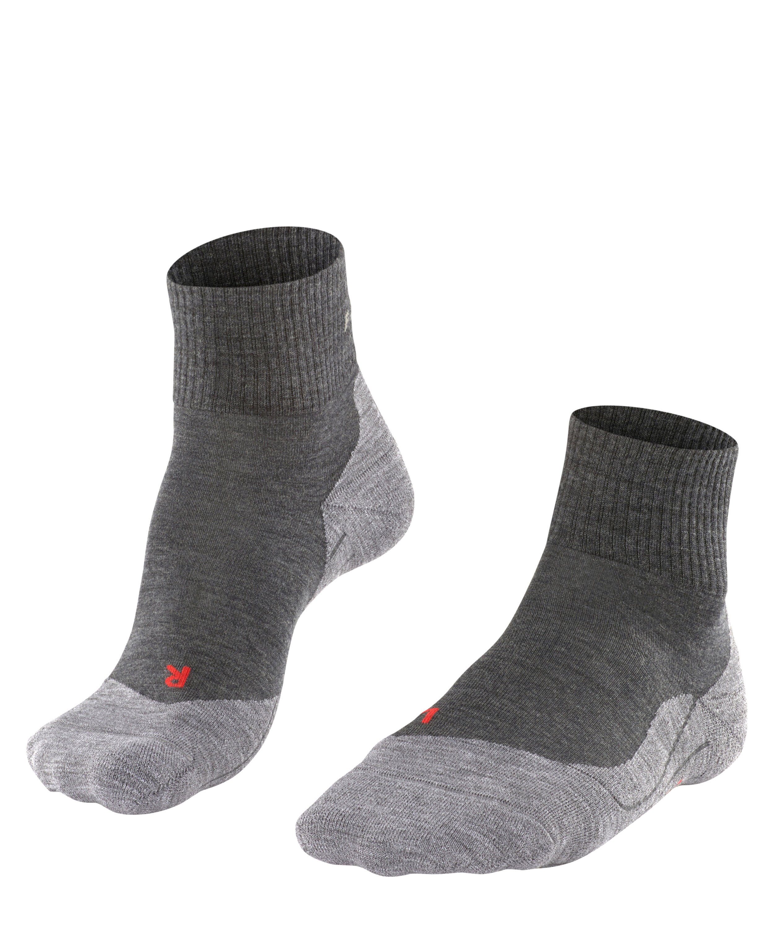 FALKE Wandersocken TK5 Wander Short (1-Paar) Leicht und bequem für Freizeitwanderungen asphalt mel. (3180)