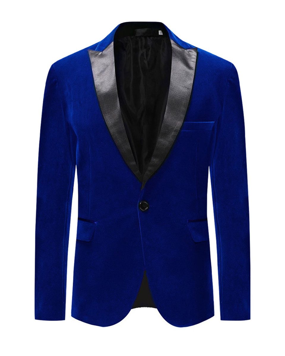 Allthemen Smokingsakko Herren Sakko in Samt Optik Smokingjacke Slim Fit günstig online kaufen