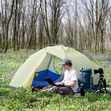 Outsunny Kuppelzelt PU3000mm, einfache Einrichtung für Trekking, Personen: 2 (Wurfzelt, 1 tlg., Camping Zelt), für Garten, Balkon, Cremeweiß