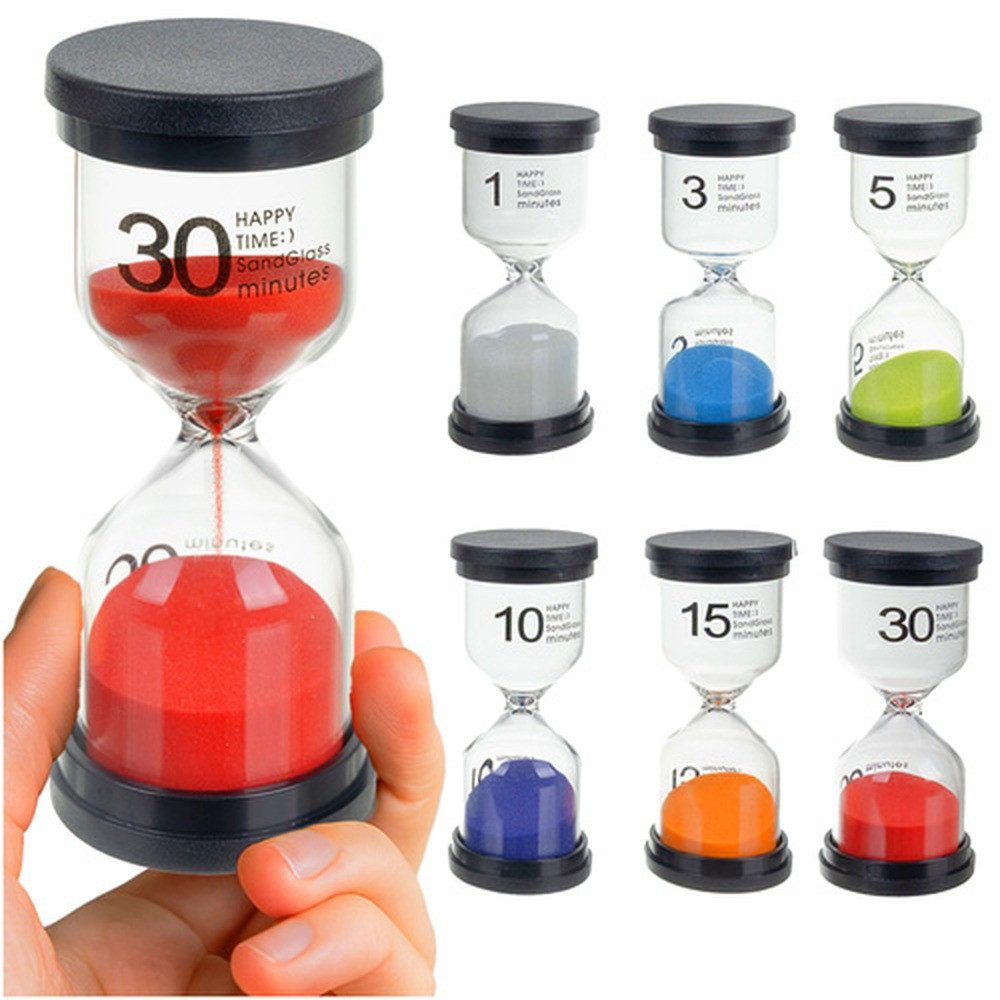 KRUZZEL Sanduhr Sanduhren Stoppuhr Set mit Zeitmessungen von 1, 3, 5, 10, 15 und 30 Minuten