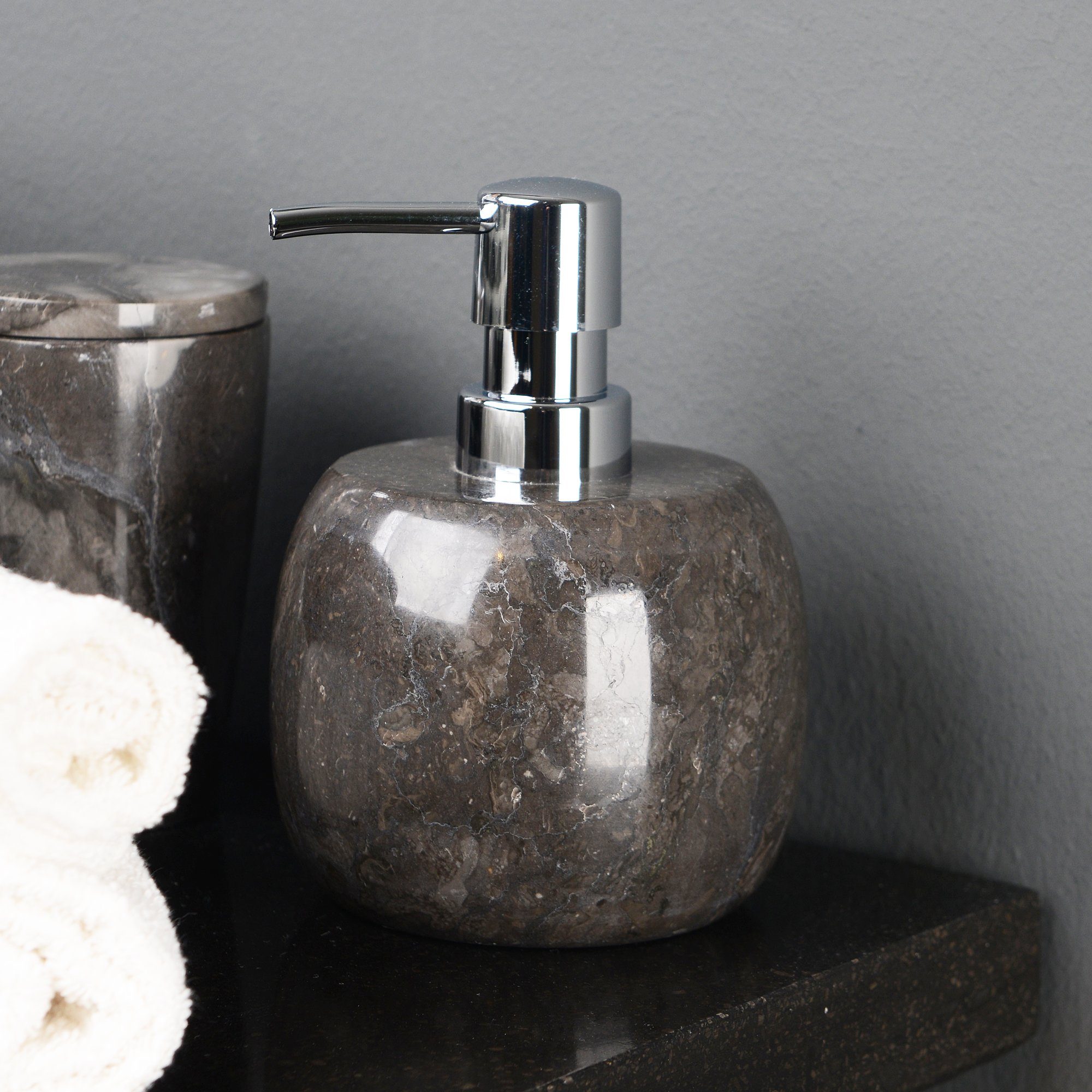 wohnfreuden Seifenspender Marmor Seifenspender Bizo schwarz, 30828 günstig online kaufen