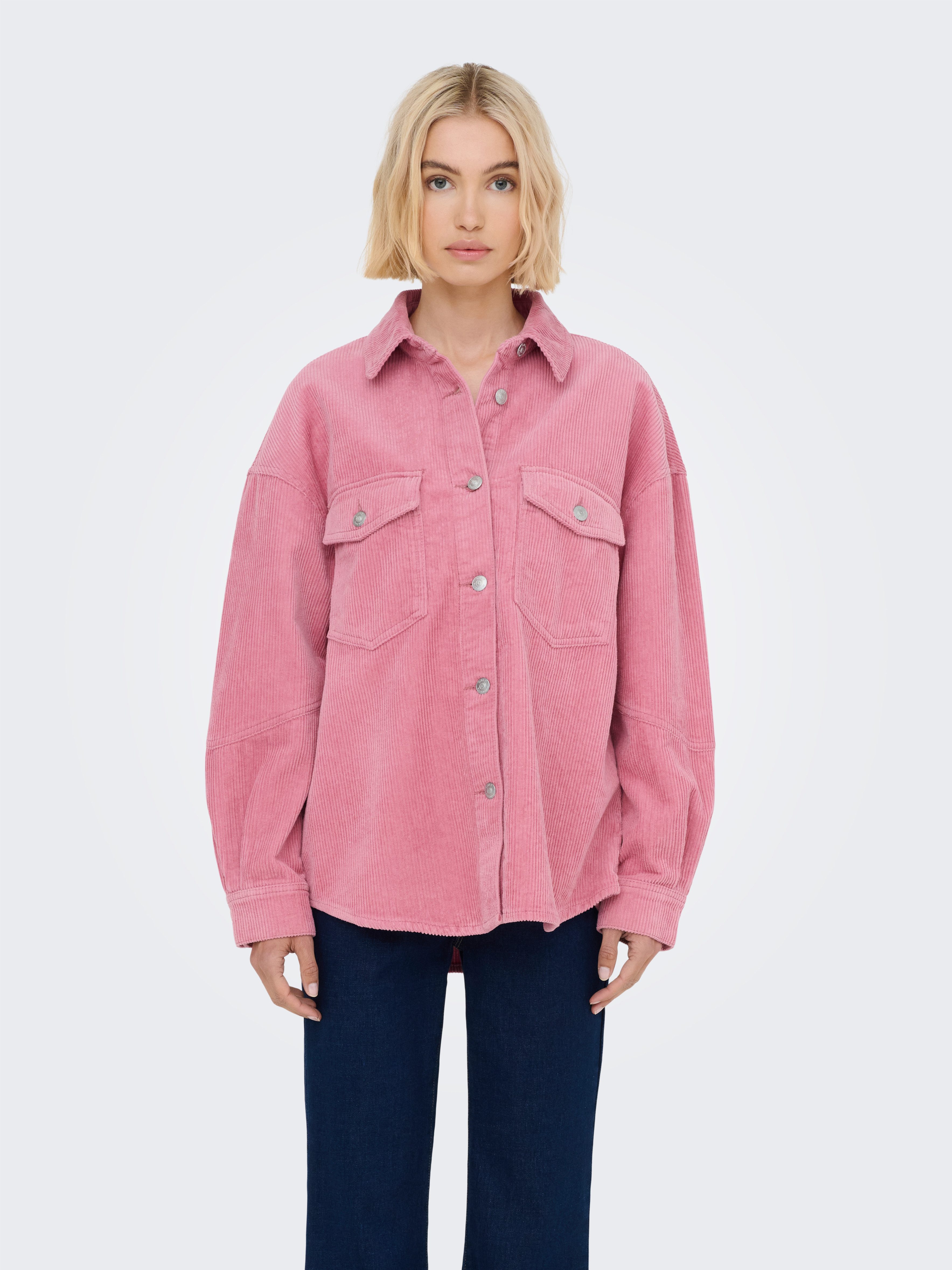 ONLY Hemdbluse ONLTIGGY L/S CORD SHACKET PNT Baumwolle, oversize