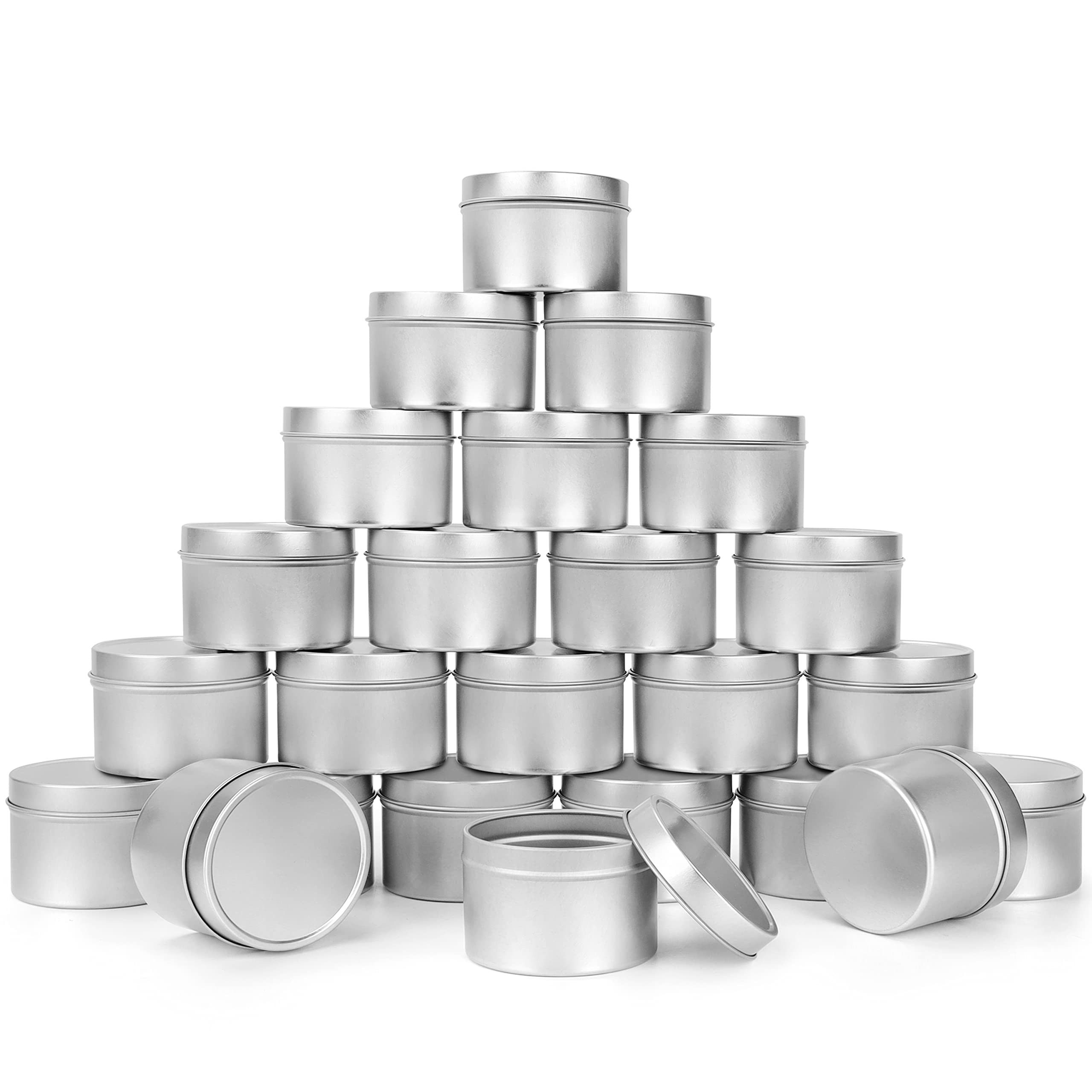 Formkerze 24er Pack Metall-Kerzendosen 240ml