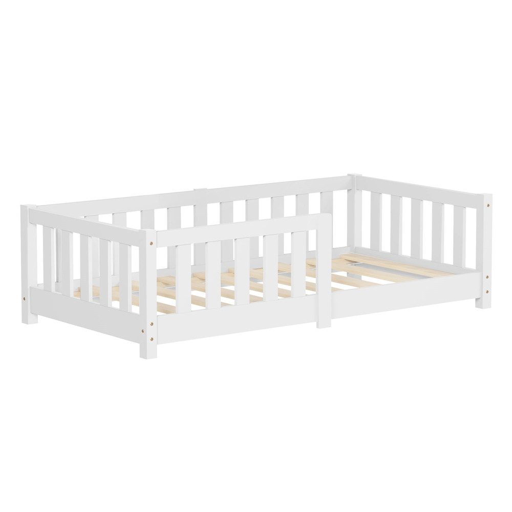 ML-DESIGN Spielbett Bodenbett Holzbett mit Lattenrost & Rausfallschutz Juge günstig online kaufen