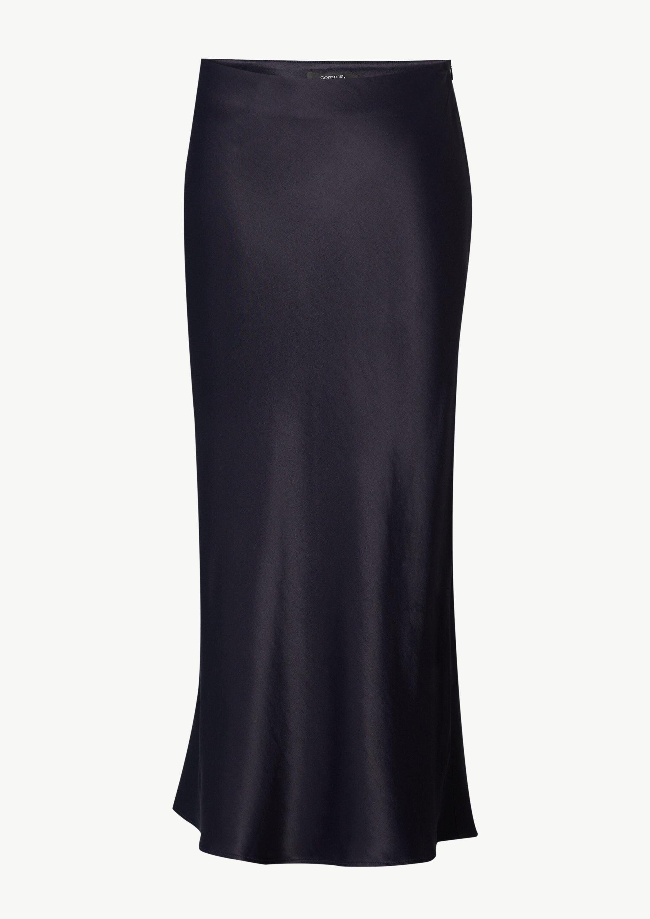 comma Midikleid Rock Midirock aus Satin