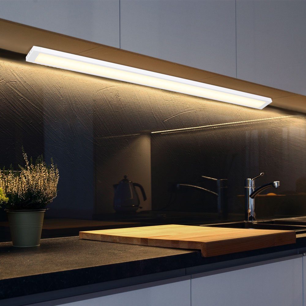 etc-shop Unterschrankleuchte, Unterbauleuchte Küchenlampe LED Lampe Wippschalter Weiß L 50 cm 3000K-