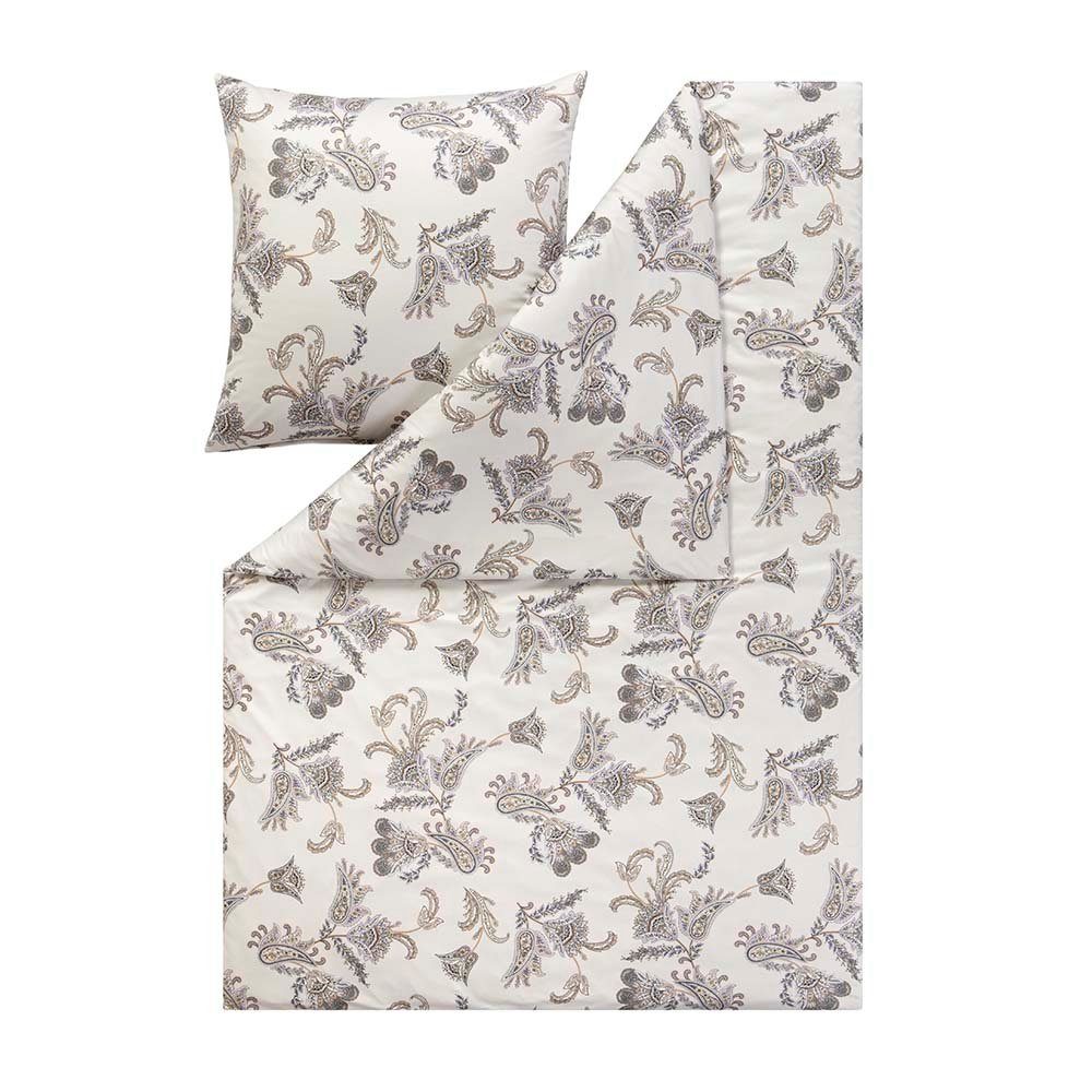 Estella Bettwäsche Estella Mako Jersey Bettwäsche 135x200 Agneta Paisley leinen braun, Mako-Jersey, 2 teilig