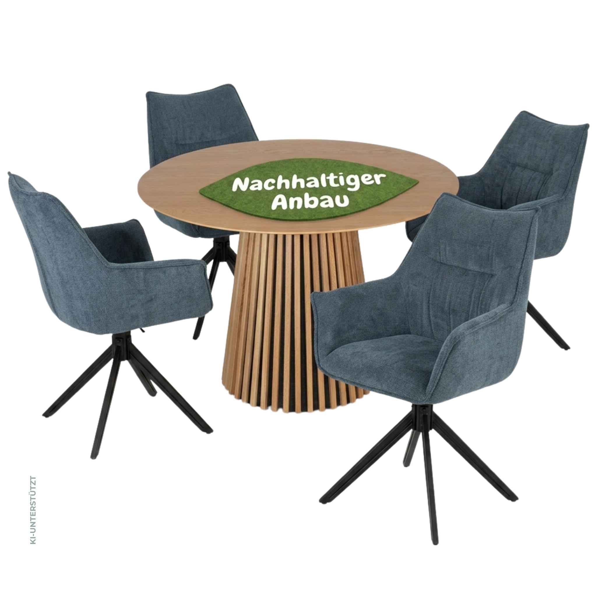 MR.DEKO Esszimmer-Set Diningsessel-Set Ginosa blau