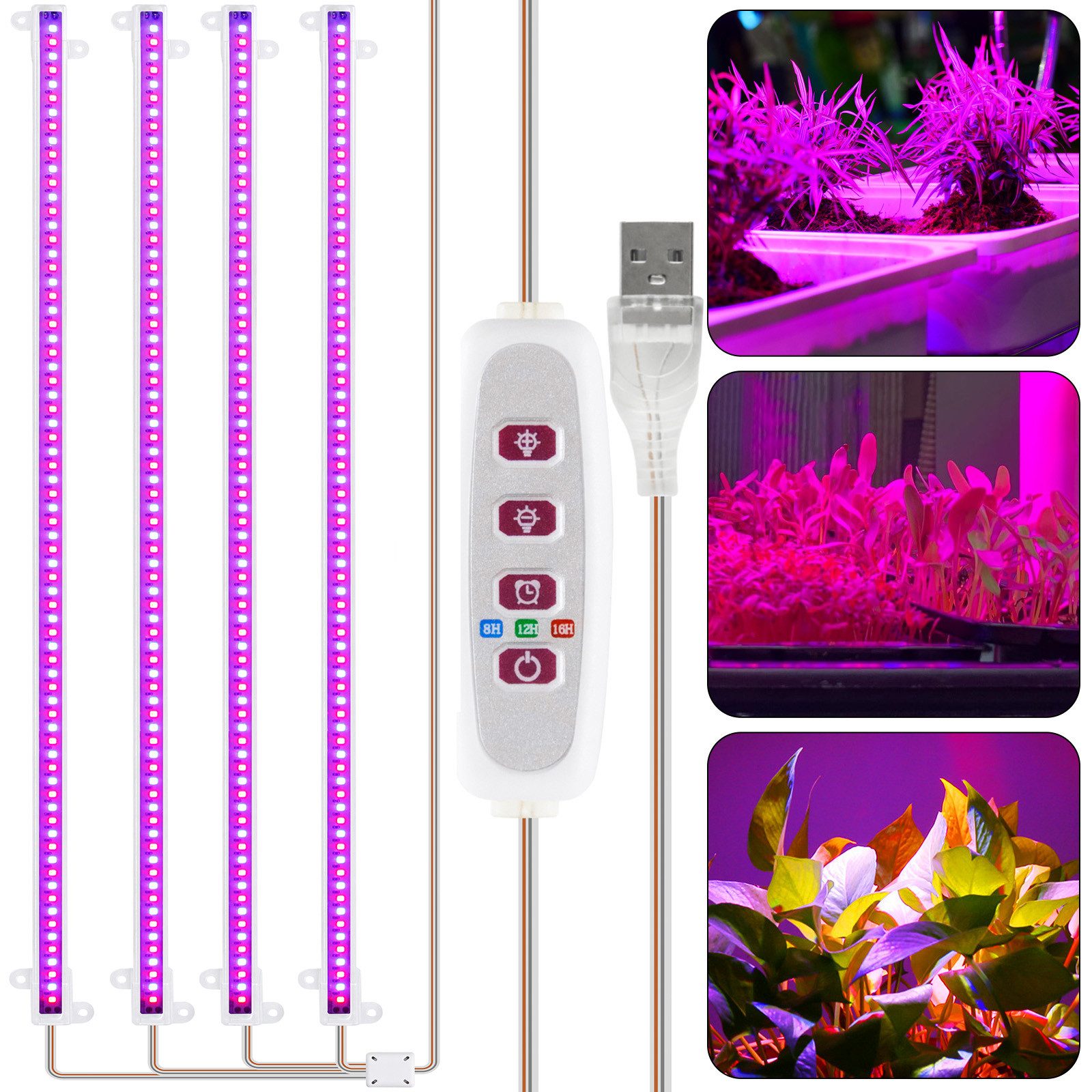 MUPOO Pflanzenlampe LED-Pflanzenlampe Wachstumslichtstreifen Bar,42-288 LED günstig online kaufen