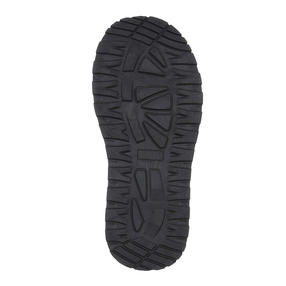 Ital-Design Die bequemen Plateau-Slipper Hausschuh (87475117) Flach Stiefeletten in Schwarz
