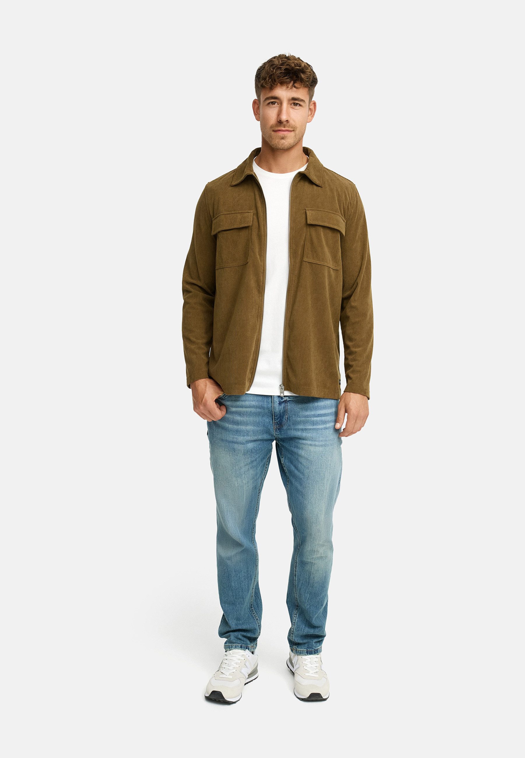 INDICODE Langarmhemd Herren INNemoto Zip Herrenhemd Langarm Leichtes Zip-Hemd mit Brusttaschen – Bild 5 von 5