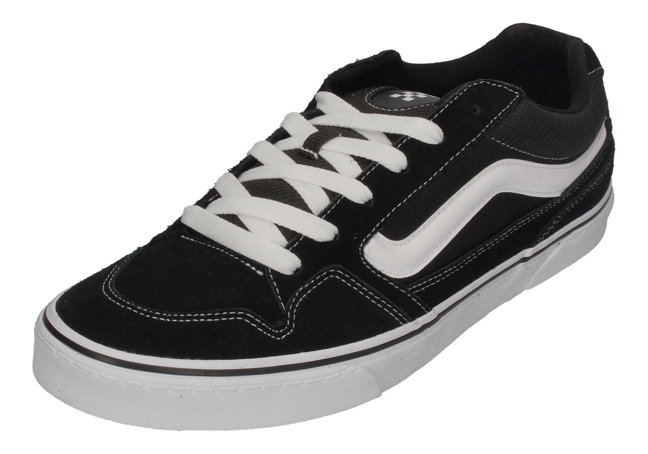 Vans CALDRONE Suede Mesh Skateschuh Black White