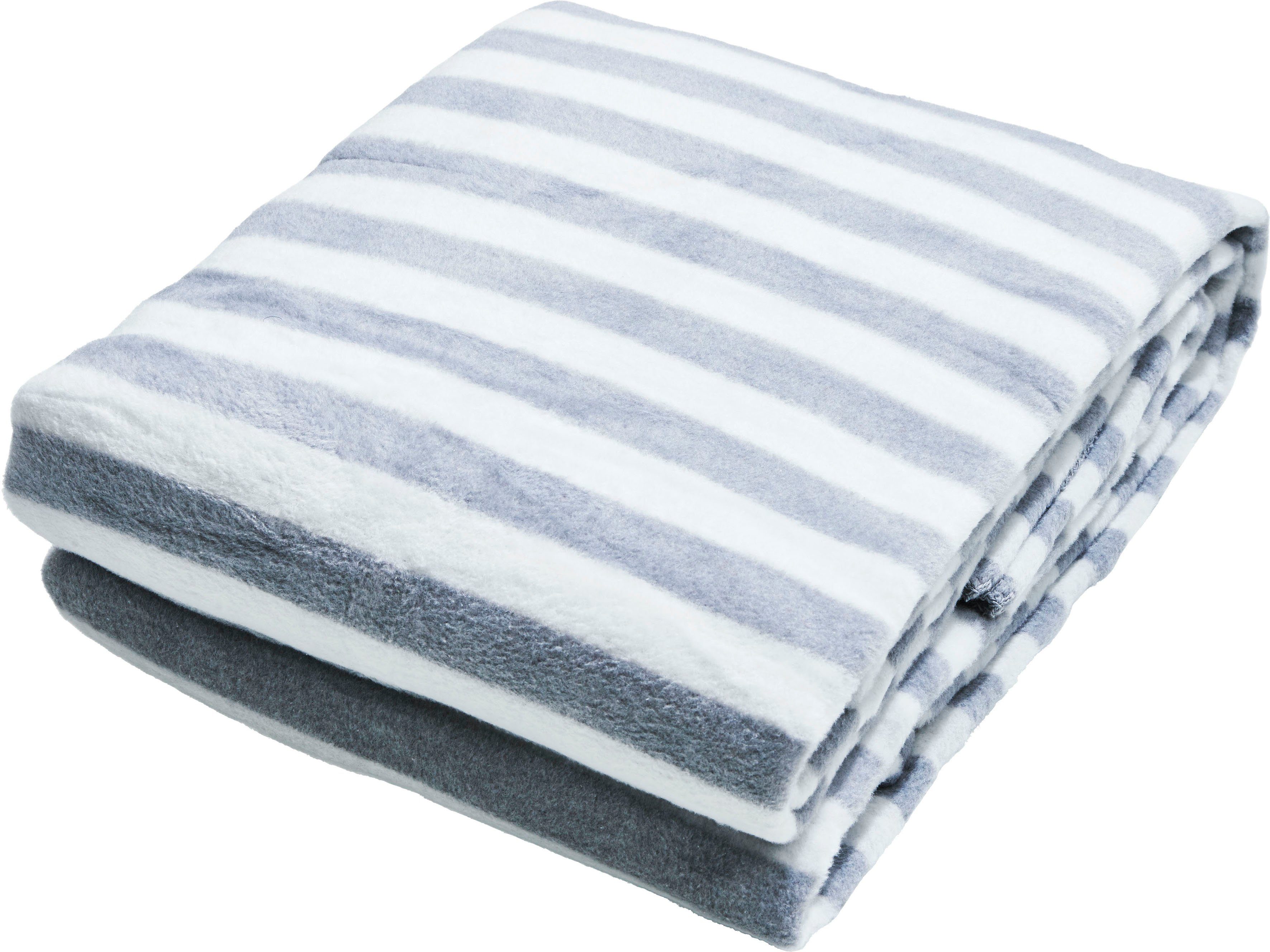 einfassender Kuscheldecke Wohndecke Stripes320, Ziernaht, Wohndecke mit done.®,