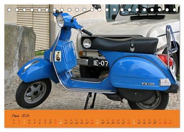 CALVENDO Wandkalender Vespa Liebe (Tischkalender 2024 DIN A5 quer), CALVENDO Monatskalender