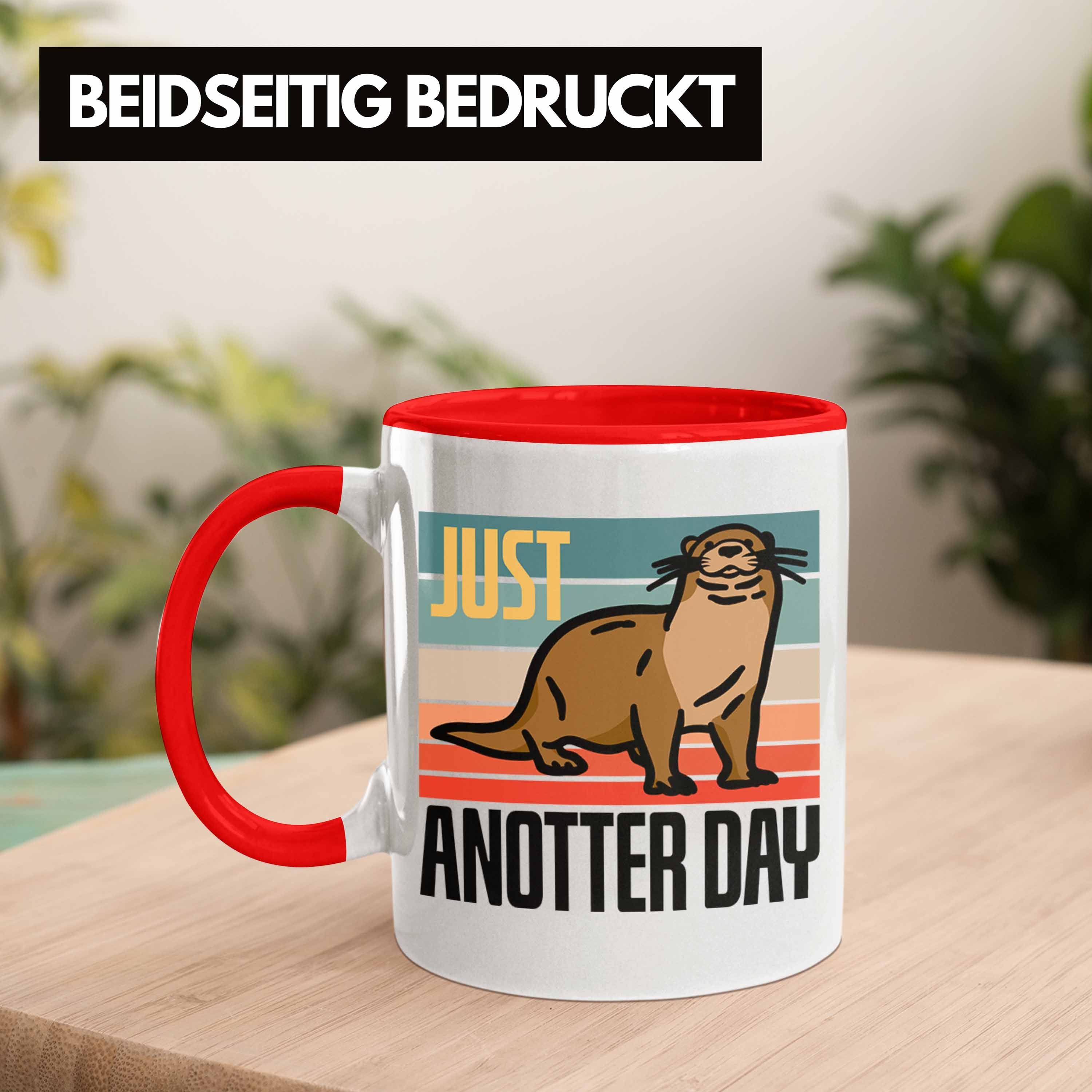 Trendation Tasse Lustige Otter Tasse Geschenk für Tierliebhaber "Just Anotter Day"