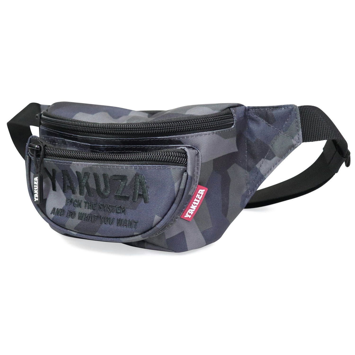 Yakuza Premium Gürteltasche 3572 Schwarz - 3D Stick Design