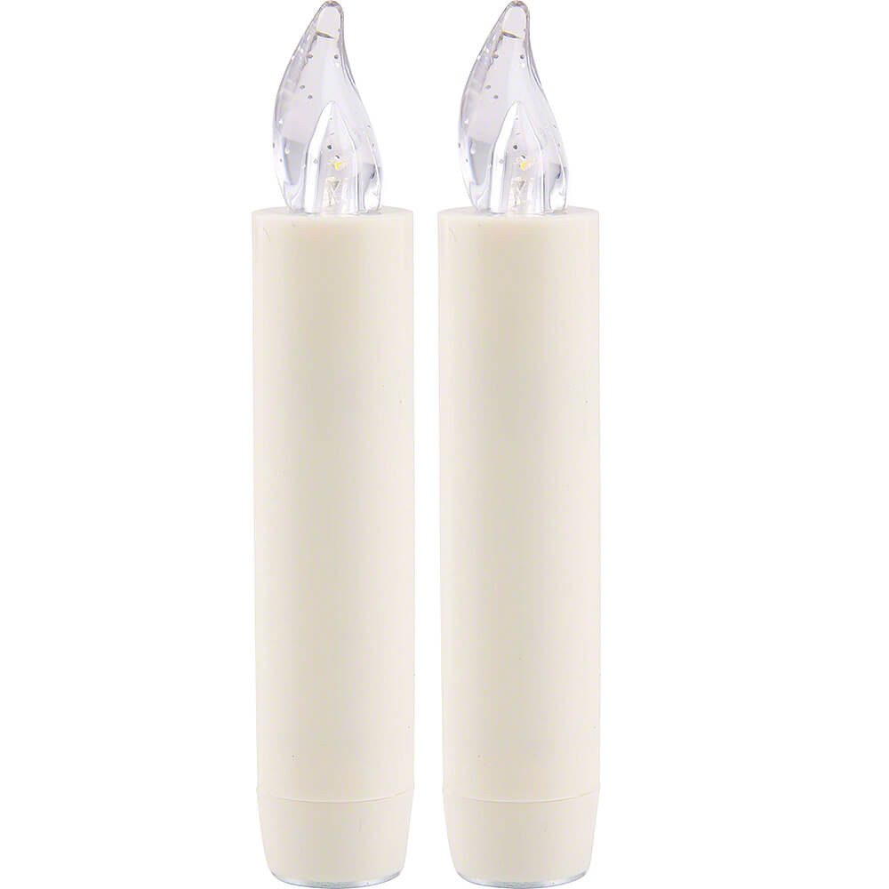 Dregeno Erzgebirge Schwibbogen LUMIX CLASSIC MINI S SuperLight, Erweiterungs-Set weiß, 2 Kerzen, Batt