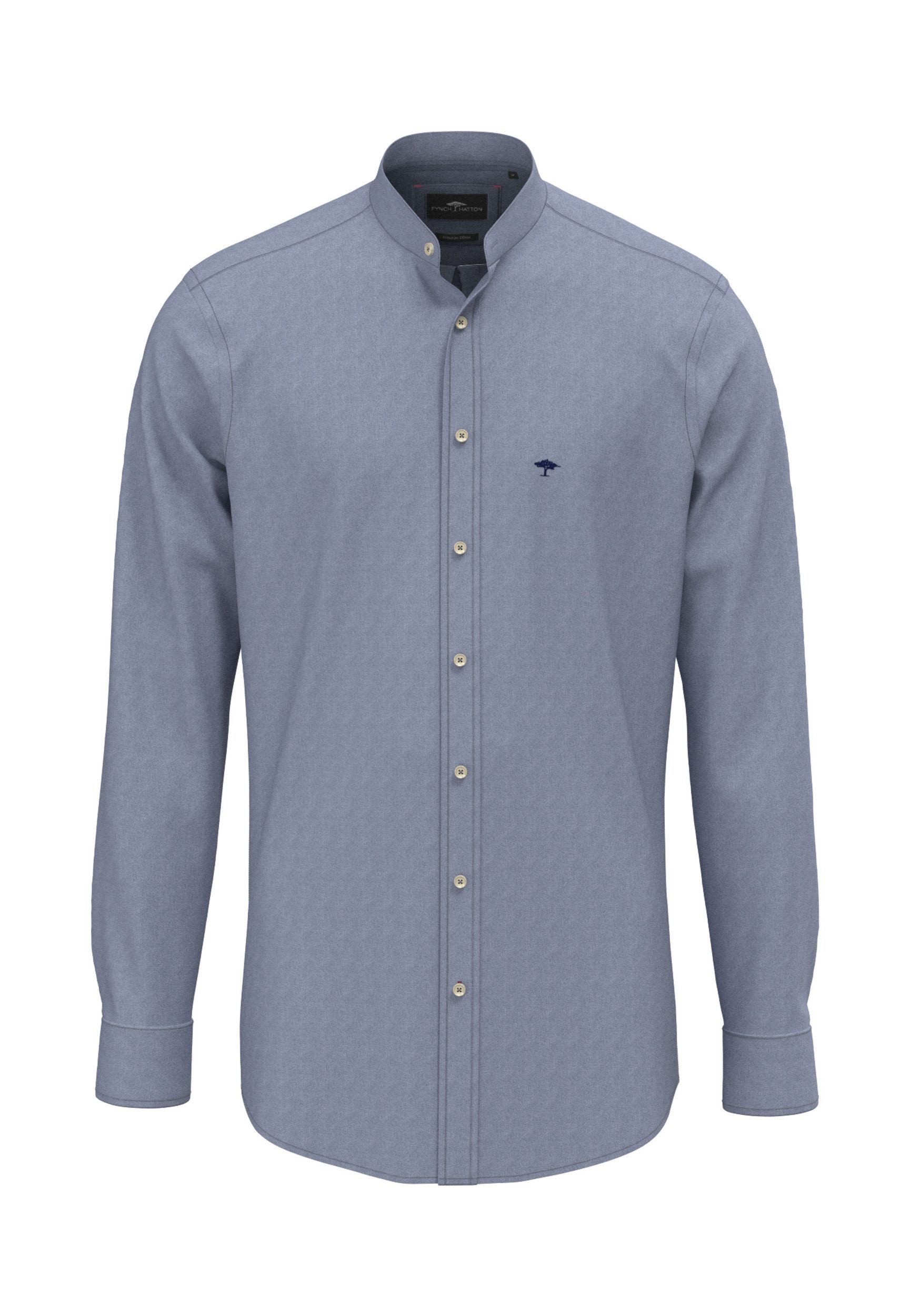 FYNCH-HATTON Strickpullover Denim Shirt, Stand-Up., 1/1