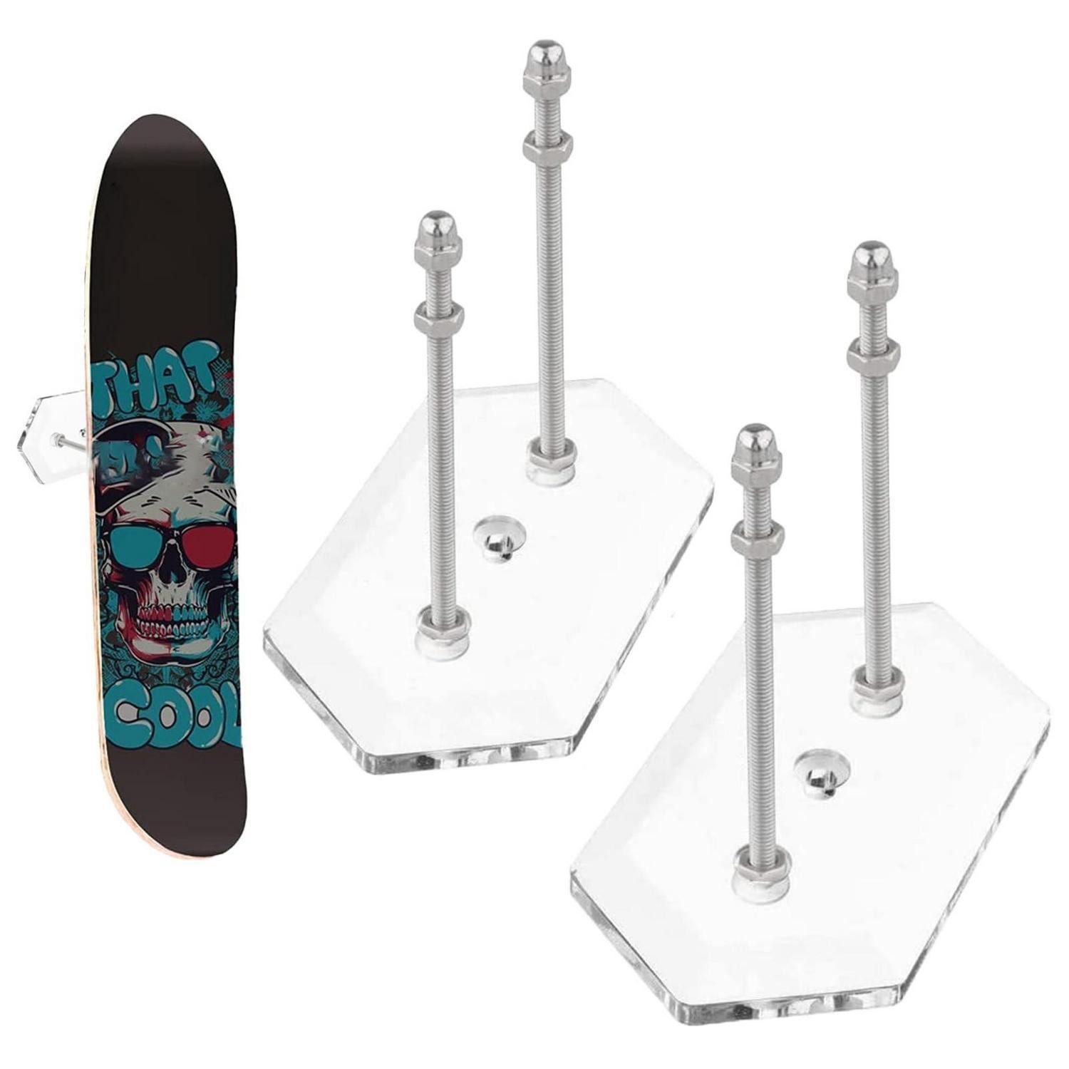 LuxusKollektion Skateboard Skateboard Wandhalterung Acryl Transparent 2er Set (2-St)