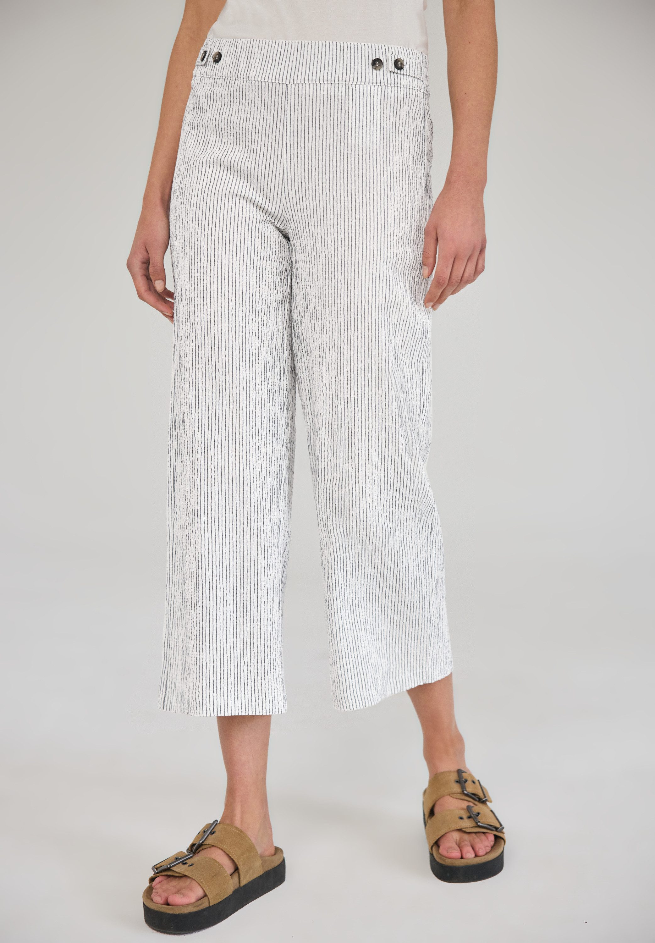 STREET ONE STUDIO Culotte aus Seersucker-Material